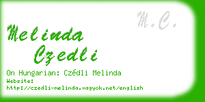 melinda czedli business card